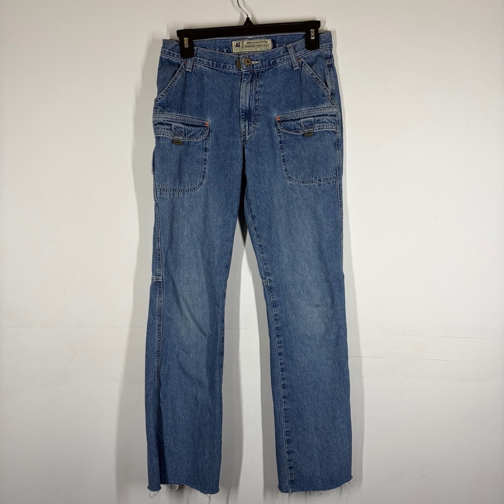 VTG Y2K American Eagle Cargo Jeans Size 2